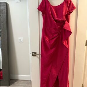 Kay Unger Fuchsia Asymmetrical Dress